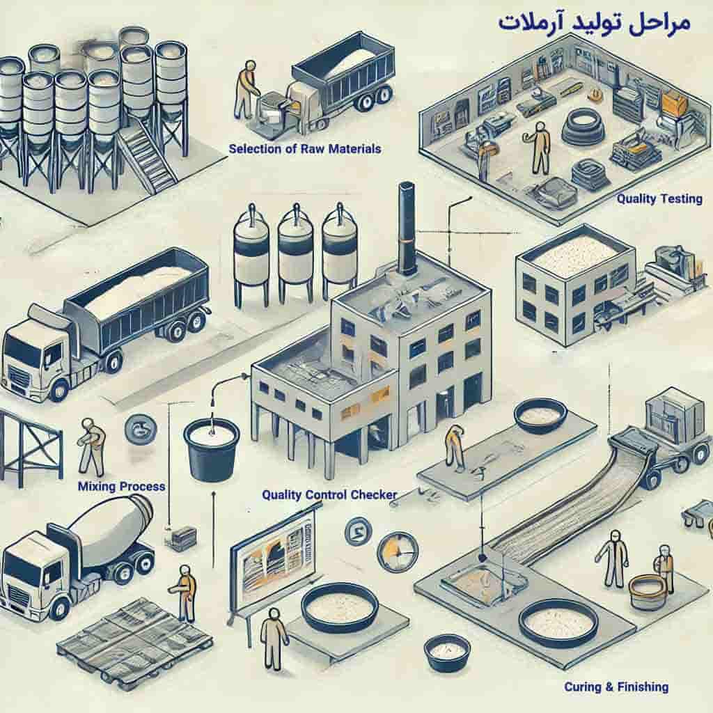 اینفوگرافی درباره آرملات چیست - مراحل تولید آرملات در ایران